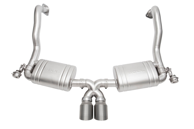 SOUL 15-16 Porsche 981 GT4 / Spyder Performance Exhaust - Slash Cut Titanium Tips