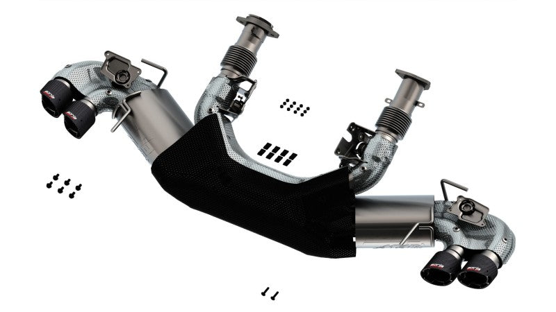 Borla 2020 Chevrolet Corvette C8 6.2L ATAK 3in Exhaust System Dual Round Angle Cut Carbon Fiber Tips - GTR Auto