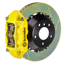 Load image into Gallery viewer, Brembo 03-09 Range Rover Rear GT BBK 4 Piston Cast 380x28 2pc Rotor Slotted Type-1- Yellow