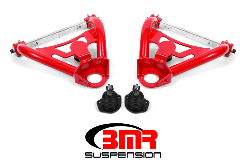 BMR 64-72 A-Body Upper Non-Adj. A-Arms w/ Stock Spindles (Polyurethane) - Red - GTR Auto