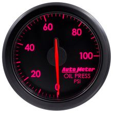 Load image into Gallery viewer, Autometer Airdrive 2-1/6in Oil Pressure Gauge 0-100 PSI - Black 9152-T