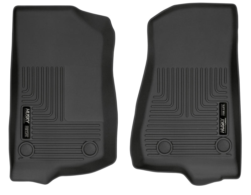 Husky Liners 19-24 Jeep Wrangler JL/JLU WeatherBeater Front Row Black Floor Liners - GTR Auto