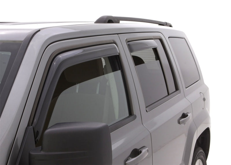 AVS 07-18 Jeep Patriot Ventvisor In-Channel Front & Rear Window Deflectors 4pc - Smoke - GTR Auto