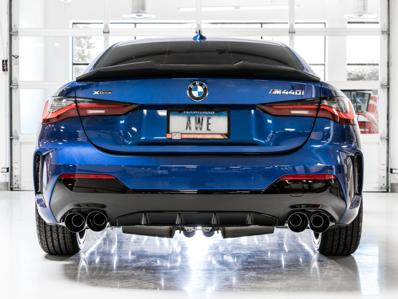 AWE Tuning 2019+ BMW M340i (G20) Non-Resonated Touring Edition Exhaust - Quad Diamond Black Tips - GTR Auto