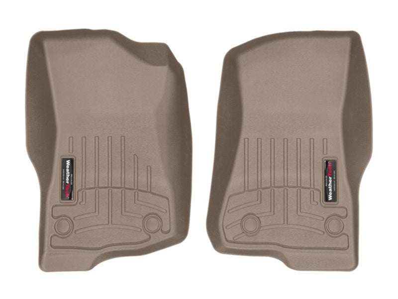 WeatherTech 2018+ Jeep Wrangler Unlimited Front FloorLiner - Tan - GTR Auto