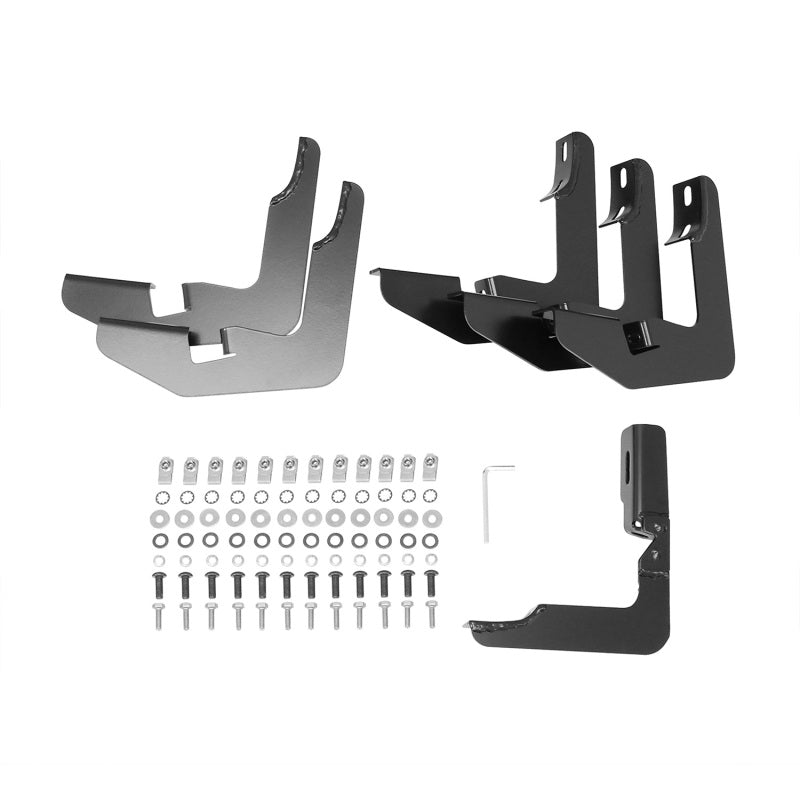 Westin 2014-2018 Chevrolet/GMC Silverado Sierra 1500 Dbl Cab PRO TRAXX 5 Oval Nerf Step Bars - Black - GTR Auto