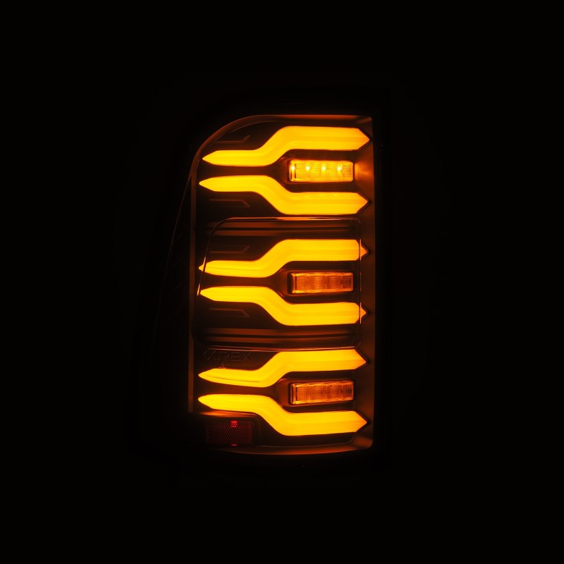 AlphaRex 19-21 Dodge Ram 1500 Luxx-Series LED Tail Lights Black w/Activ Light/Seq Signal - GTR Auto