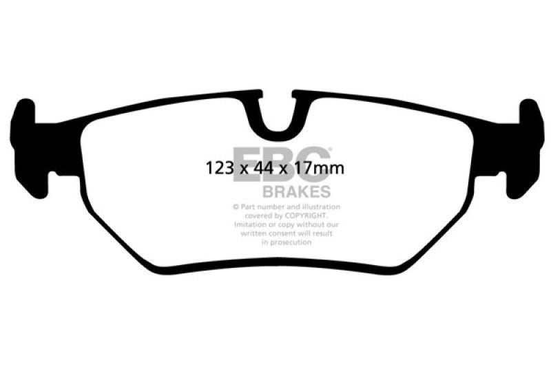 EBC 93-97 Aston Martin DB7 3.2 Supercharged Greenstuff Rear Brake Pads DP2690/2