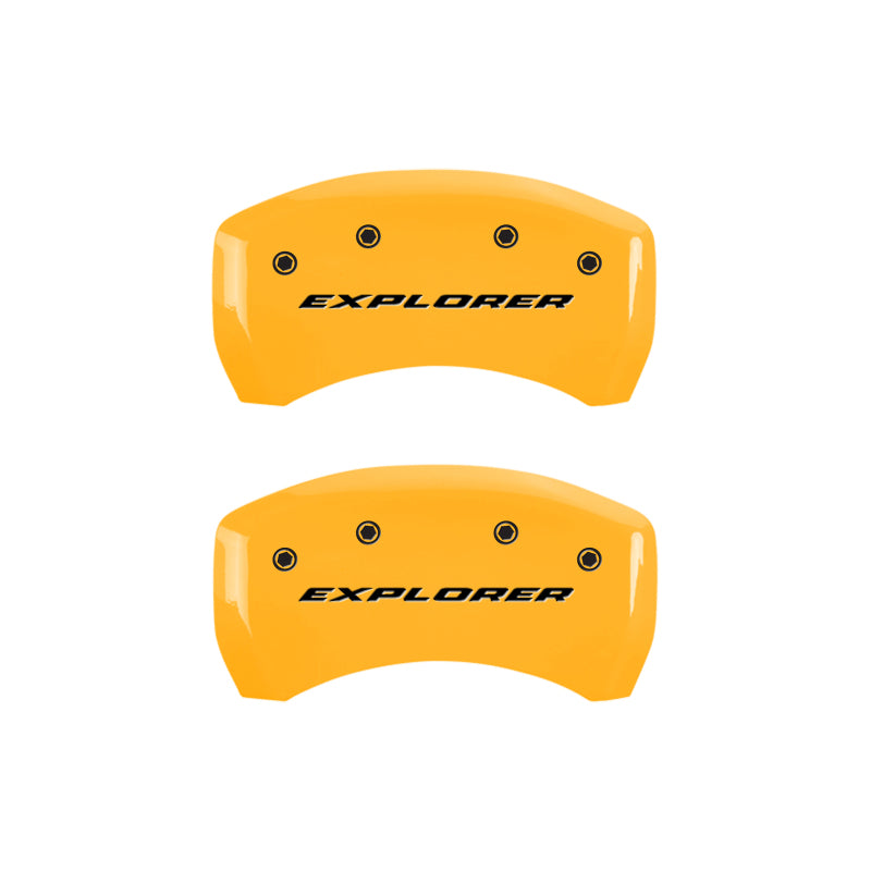 MGP 4 Caliper Covers Engraved Front & Rear Oval logo/Ford Black finish silver ch - GTR Auto