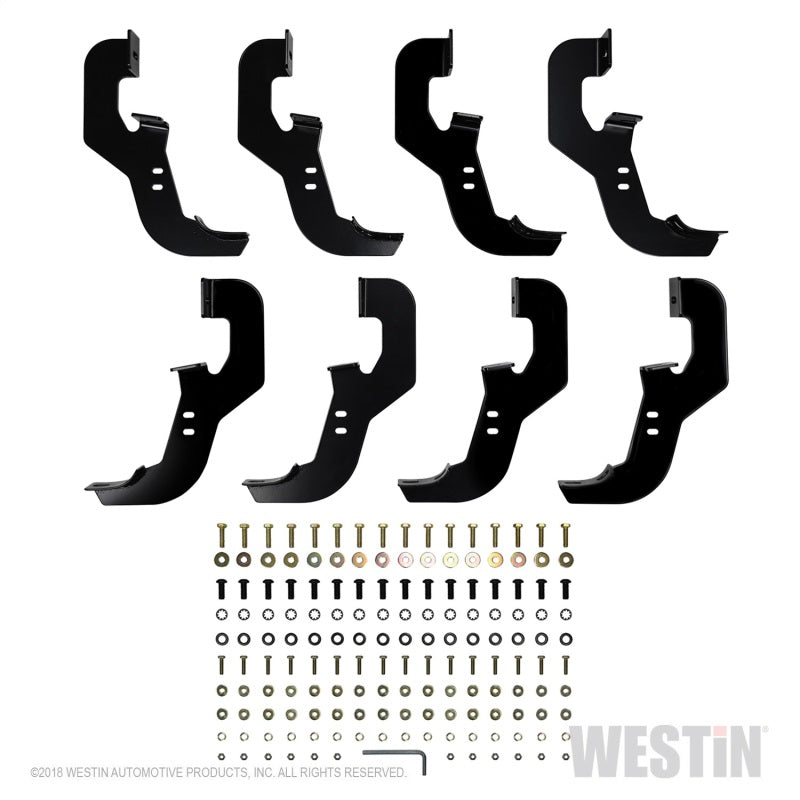 Westin 2019 Chevrolet Silverado Crew Cab w/ 6.5ft Bed PRO TRAXX 5 W2W Oval Nerf Step Bars - Black - GTR Auto