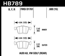 Load image into Gallery viewer, Hawk 15-17 Audi A3/A3 Quattro HPS 5.0 Rear Brake Pads KHB789B.600