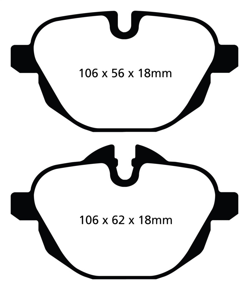 EBC 14+ BMW i8 1.5 Turbo/Electric Yellowstuff Rear Brake Pads - GTR Auto