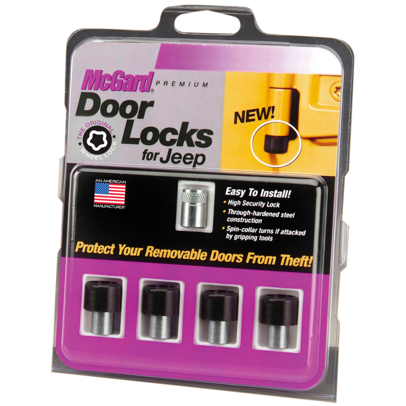 McGard 07-17 Jeep Wrangler JK / Unlimited JK 4-Door Lock Set - (4 Locks) - GTR Auto