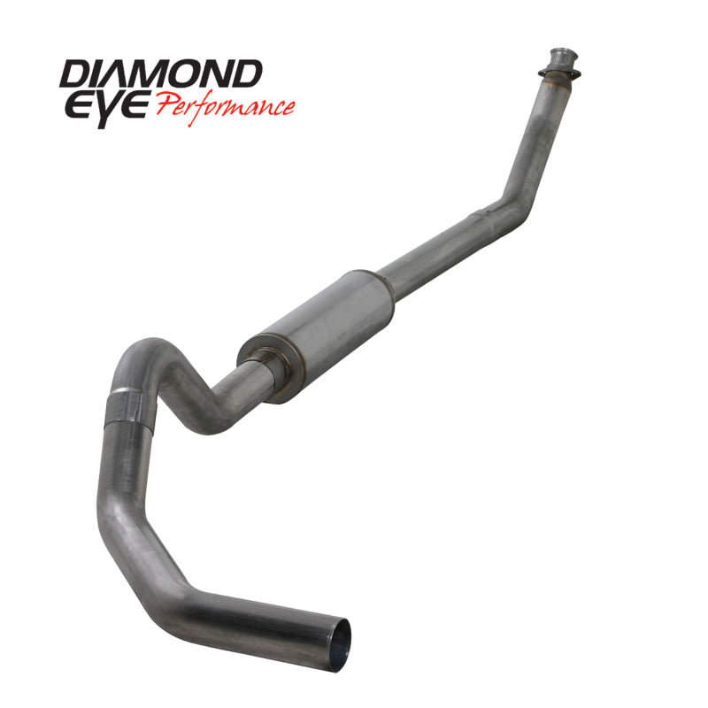 Diamond Eye KIT 4in Turbo Back MFLR RPLCMENT PIPE SGL SS: 98.5-02 DODGE CUMMINS 5.9L - GTR Auto