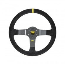 Load image into Gallery viewer, OMP Rally Steering Wheel Suede Leather (Black)