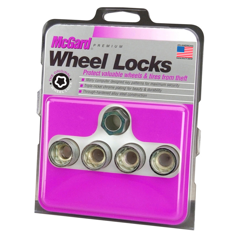 McGard Wheel Lock Nut Set - 4pk. (Under Hub Cap / Cone Seat) M12X1.75 / 19mm & 21mm Hex / .802in. L - GTR Auto