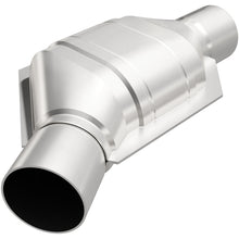 Load image into Gallery viewer, MagnaFlow Universal Catalytic Converter 2.00in Angled Inlet Front CA