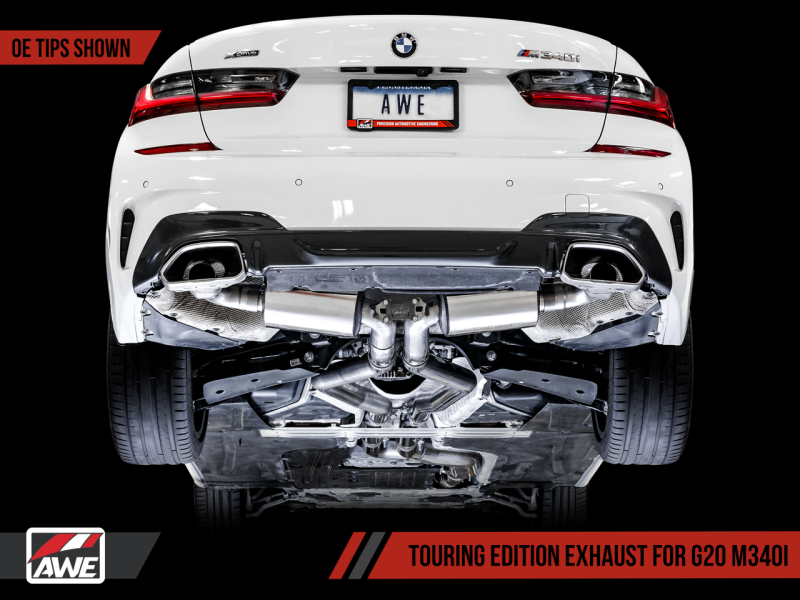 AWE Tuning 2019+ BMW M340i (G20) Non-Resonated Touring Edition Exhaust (Use OE Tips) - GTR Auto
