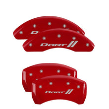 Load image into Gallery viewer, MGP 4 Caliper Covers Engraved Front &amp; Rear Silverado Red finish silver ch - GTR Auto
