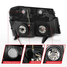 Load image into Gallery viewer, ANZO 04-12 GM Colorado/Canyon/I-Series Crystal Headlights - w/ Light Bar Black Housing 4pcs - GTR Auto