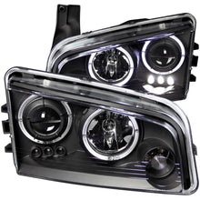 Load image into Gallery viewer, ANZO 2006-2010 Dodge Charger Projector Headlights w/ Halo Black - GTR Auto