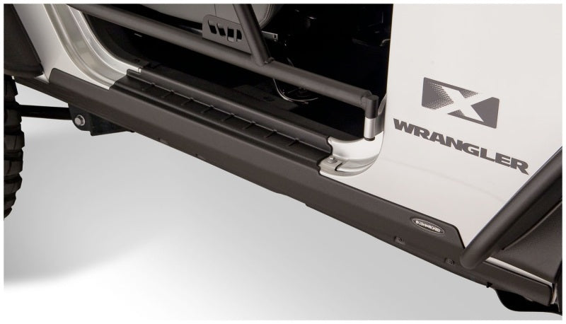 Bushwacker 07-18 Jeep Wrangler Trail Armor Rocker Panel and Sill Plate Cover - Black - GTR Auto