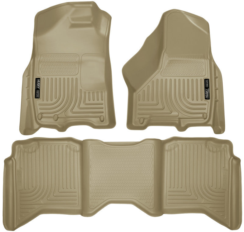 Husky Liners 2012 Dodge Ram 1500/2500/3500 Crew Cab WeatherBeater Combo Tan Floor Liners 99003