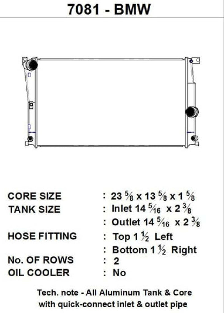 CSF BMW 2 Series (F22/F23) / BMW 3 Series (F30/F31/F34) / BMW 4 Series (F32/F33/F36) A/T Radiator - GTR Auto