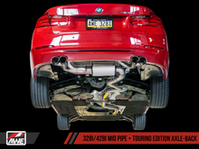 Load image into Gallery viewer, AWE Tuning BMW F3X N20/N26 328i/428i Touring Edition Exhaust Quad Outlet - 80mm Chrome Silver Tips - GTR Auto