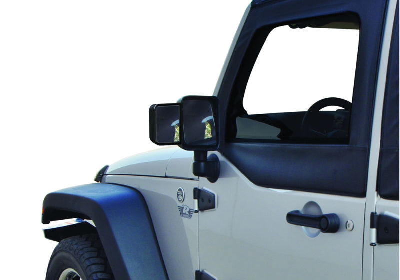 Rampage 2007-2018 Jeep Wrangler(JK) Mirror Extensions - Black - GTR Auto