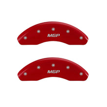 Load image into Gallery viewer, MGP Front set 2 Caliper Covers Engraved Front MGP Red finish silver ch - GTR Auto