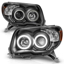 Load image into Gallery viewer, ANZO 2006-2009 Toyota 4Runner Projector Headlights w/ Halo Black - GTR Auto