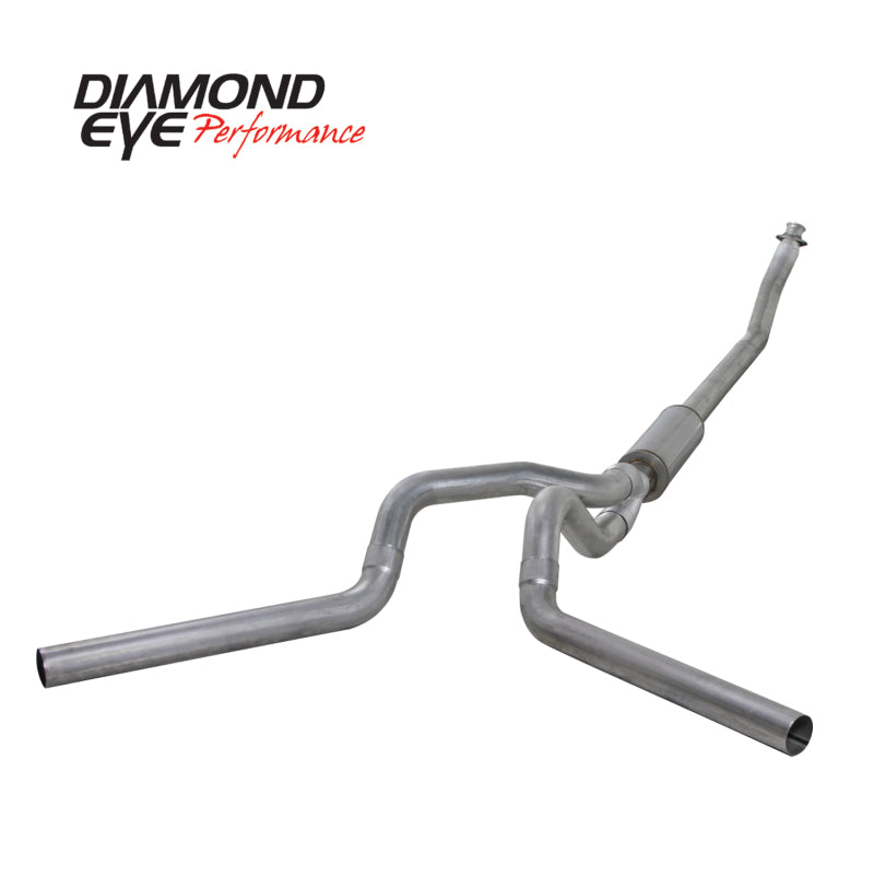 Diamond Eye KIT 4in Turbo Back DUAL AL: 94-02 DODGE CUMMINS 5.9L - GTR Auto