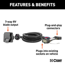 Load image into Gallery viewer, Curt 2019+ Ford Ranger Custom Wiring Harness (7-Way RV Blade Output)