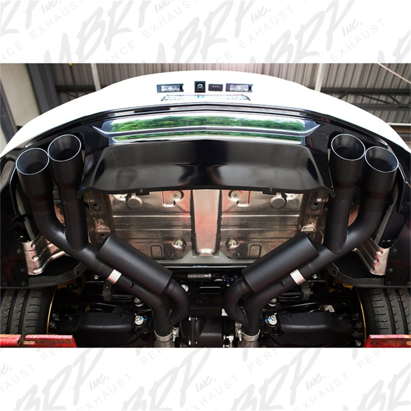 MBRP 16-19 Chevy Camaro V8 6.2L 6spd 3in Black Race Dual Axle Back w/ 4.5in Quad Dual Wall Tips - GTR Auto