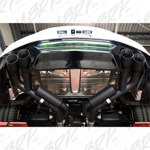 Load image into Gallery viewer, MBRP 16-19 Chevy Camaro V8 6.2L 6spd 3in Black Race Dual Axle Back w/ 4.5in Quad Dual Wall Tips - GTR Auto