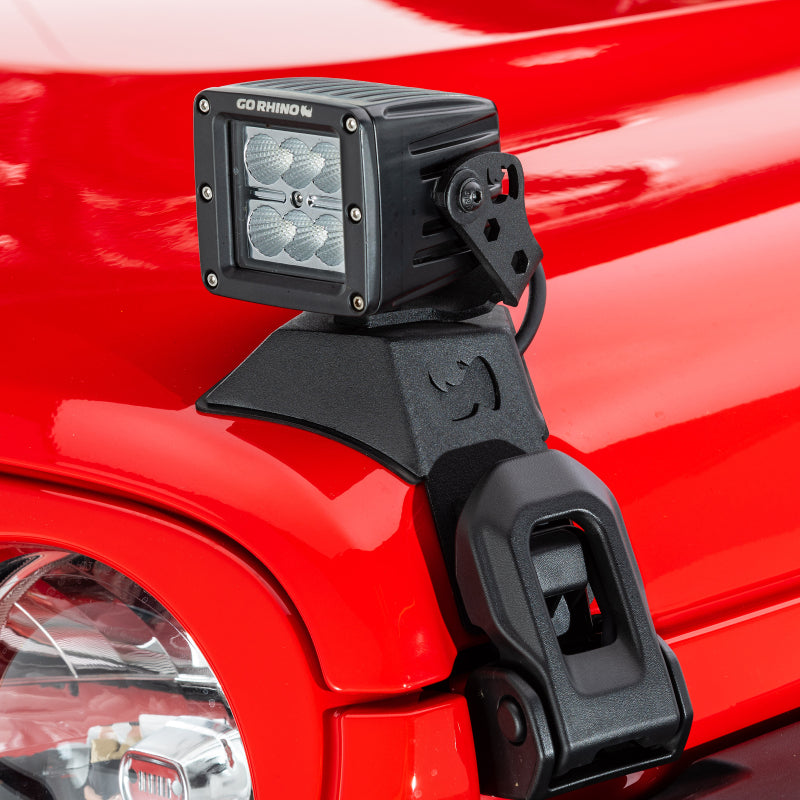 Go Rhino 18-20 Jeep Wrangler JL/JLU/Gladiator JT Light Mount - 3in Cube - GTR Auto
