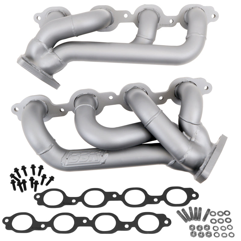 BBK 14-18 GM Truck 5.3/6.2 1 3/4in Shorty Tuned Length Headers - Titanium Ceramic - GTR Auto