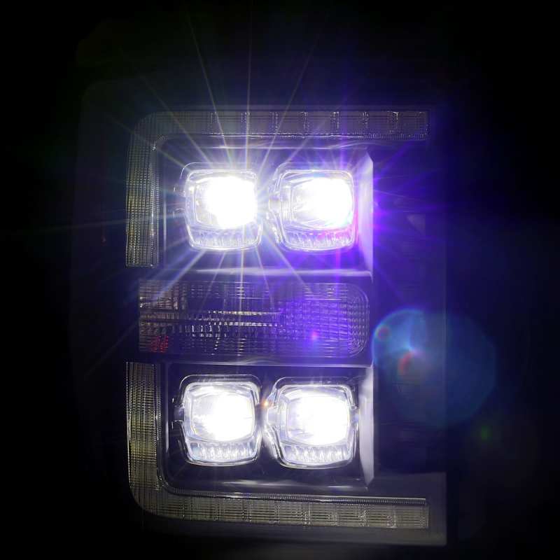 AlphaRex 11-16 Ford F-350 SD NOVA LED Proj Headlights Plank Style Chrm w/Activ Light/Seq Signal - GTR Auto