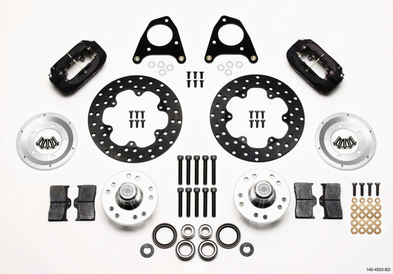 Wilwood Forged Dynalite Front Drag Kit Drilled Rotor 87-93 Mustang 84-86 SVO 5 Lug - GTR Auto