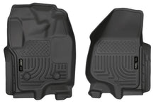 Load image into Gallery viewer, Husky Liners 12-15 Ford Super Duty Crew &amp; Extended Cab WeatherBeater Front Row Black Floor Liners - GTR Auto