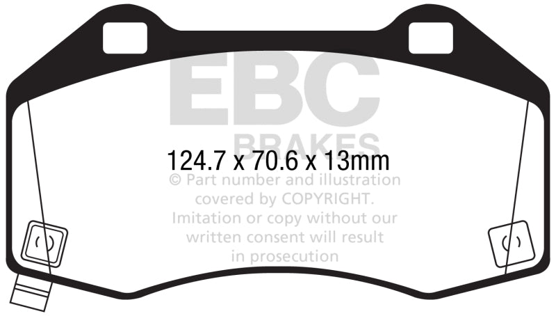 EBC 2017+ Fiat 124 Spider 1.4L Turbo Abarth Greenstuff Front Brake Pads - GTR Auto