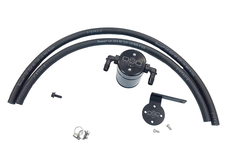 J&L 95-04 Toyota Tacoma/4Runner 3.4L Driver Side Oil Separator 3.0 - Black Anodized - GTR Auto