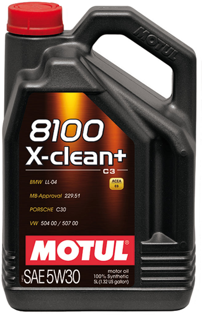 Motul 5L Synthetic Engine Oil 8100 5W30 X-CLEAN Plus - GTR Auto