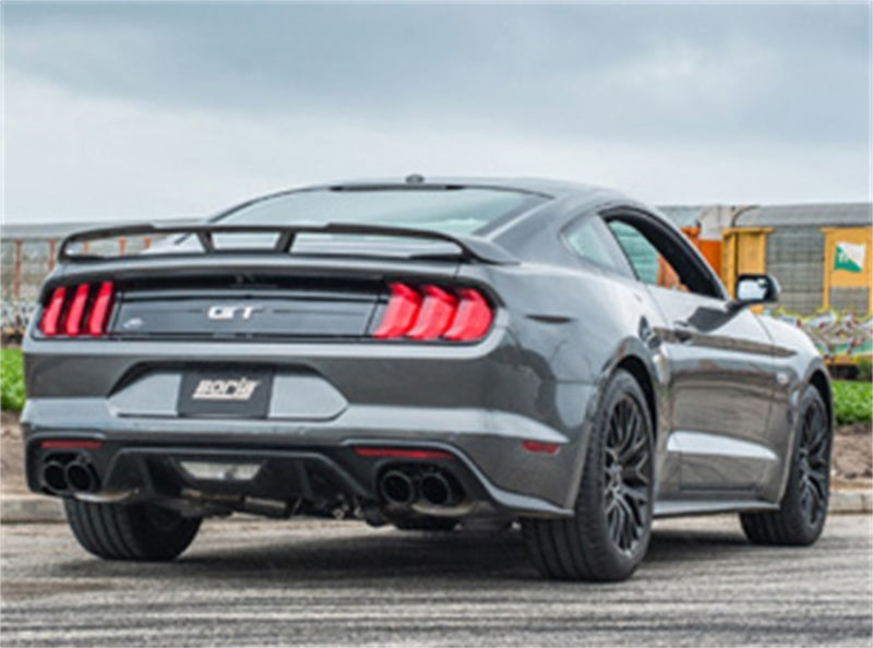 Borla 2018 Ford Mustang GT (A/T / M/T) 3in ATAK Catback Exhaust w/o Valves w/ Black Chrome Tips - GTR Auto