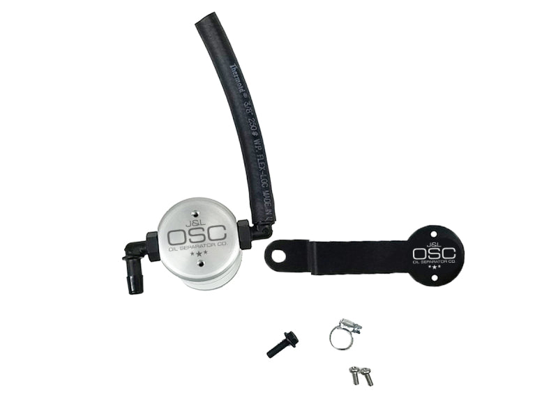 J&L 17-21 Honda Civic Type R Passenger Side Oil Separator 3.0 - Clear Anodized - GTR Auto