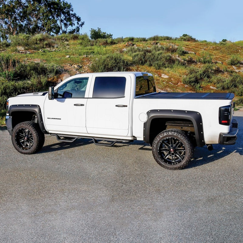 Westin 14-18 Chevrolet Silverado/GMC Sierra Crew Cab Outlaw Nerf Step Bars (Excl. Diesel) -Text. Blk - GTR Auto
