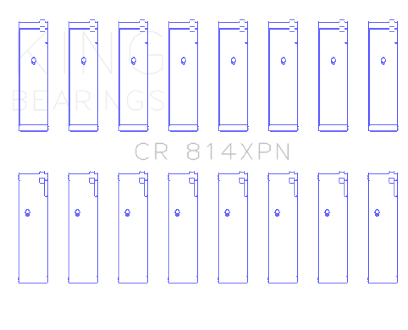 King Engine Bearings Ford 351ci 5.8L 16V (size 010) Connecting Rod Bearing Set GCR814XPN010