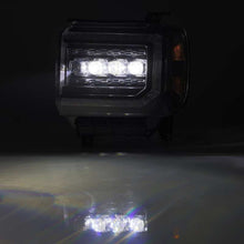 Load image into Gallery viewer, AlphaRex 14-18 GMC Sierra NOVA LED Proj Headlights Plank Style Black w/Activ Light/Seq Signal/DRL - GTR Auto