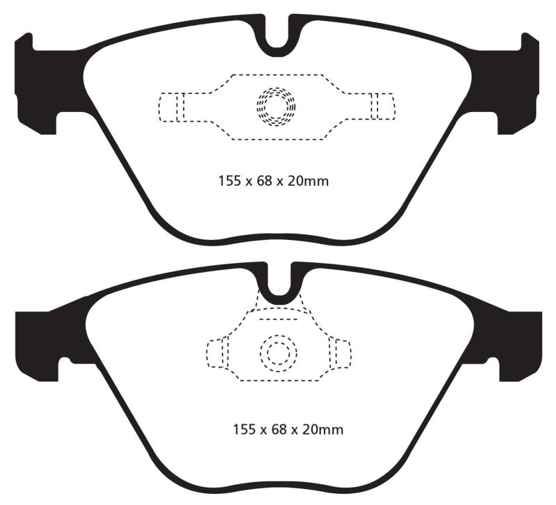 EBC 11+ BMW Z4 3.0 Twin Turbo iS (E89) Redstuff Front Brake Pads - GTR Auto